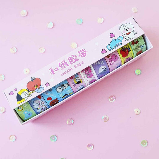 CAJA DE WASHI TAPE KAWAII BT 21 X 10 UNIDADES