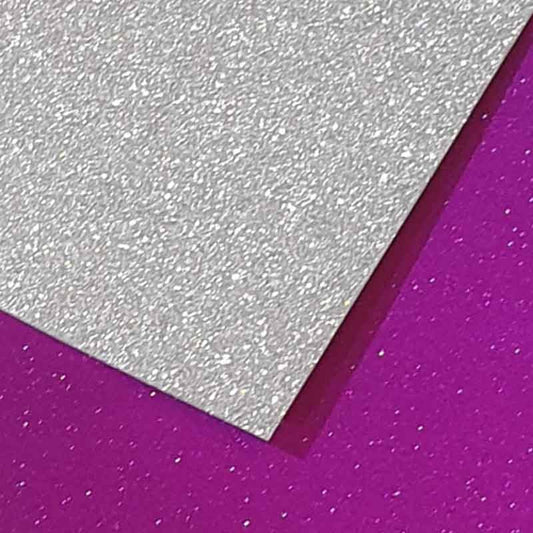 CARTULINA GLITTER PLATA Y FUCSIA 21cm x 27cm (6 PCS)