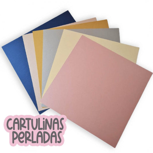 CARTULINA PERLADA MIX No.2 30.5 X 30.5 CM (6 HOJAS)