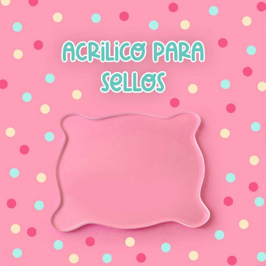 BLOQUE DE ACRILICO PARA SELLOS (12 CM X 10 CM)