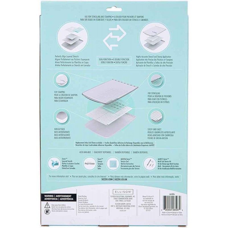 TABLA DE ESTAMPACION DE SELLOS Y PLANTILLAS DE SIZZIX