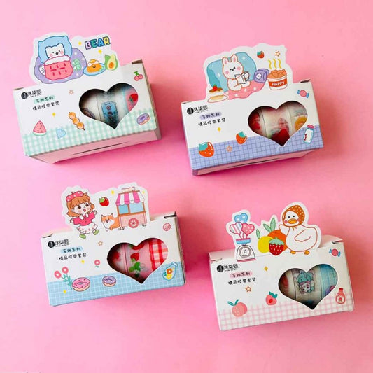 CAJA DE WASHI TAPE BEAR CON BRILLOS (5 PCS)