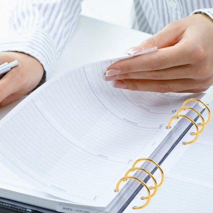 SET DE 2 ANILLAS DORADAS PARA ENCUADERNACION