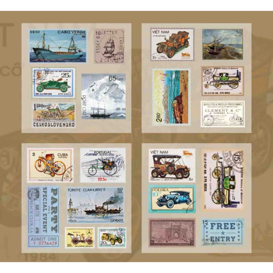 STICKERS POSTALES CITY TRAVEL (21 PCS)