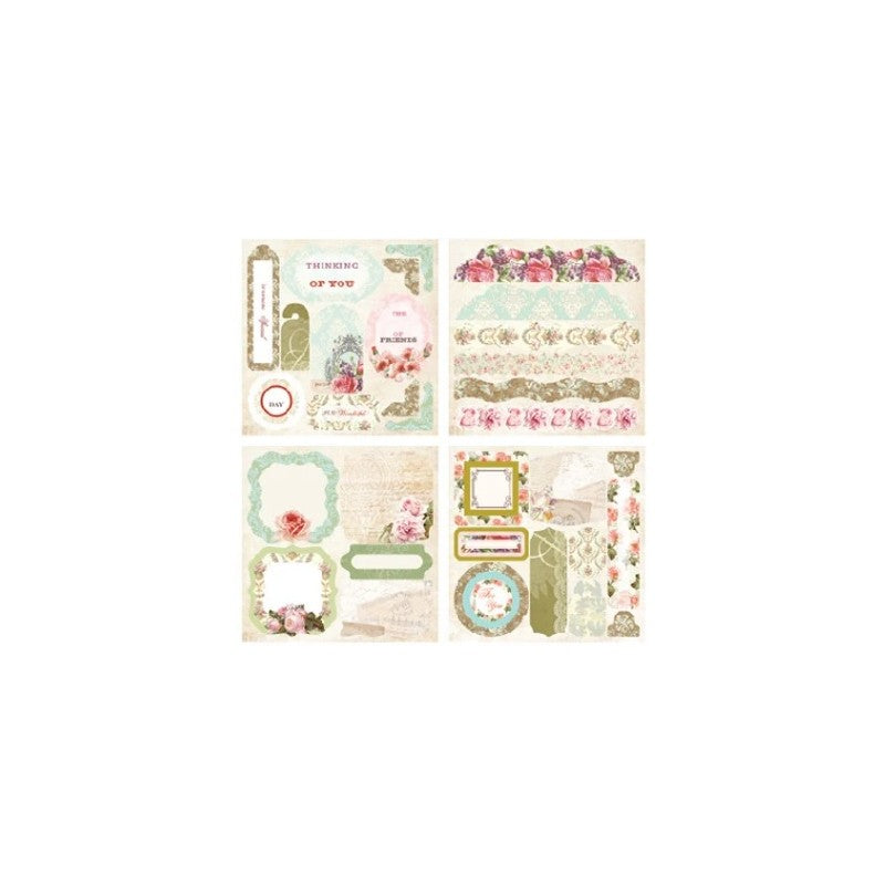 PAPEL SCRAPBOOK SHABBY CHIC DE 17 x 17cm 200gr