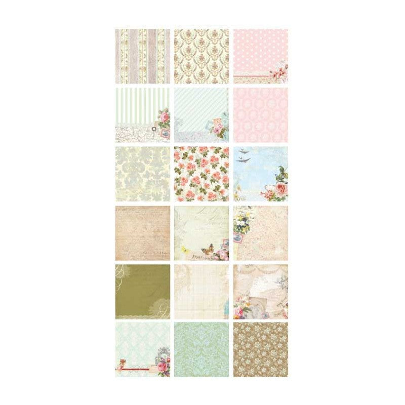 PAPEL SCRAPBOOK SHABBY CHIC DE 17 x 17cm 200gr