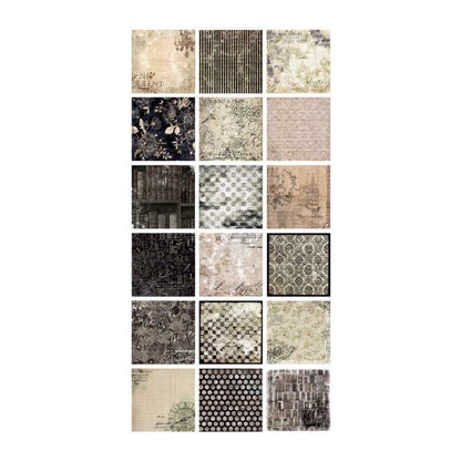 PAPEL SCRAPBOOK VINTAGE NEGRO DE 17 x 17cm 200gr