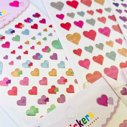 MIX DE STICKERS DE CORAZONES (1UND)