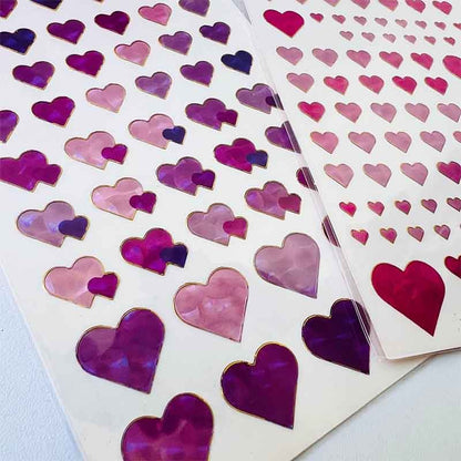 MIX DE STICKERS DE CORAZONES (1UND)