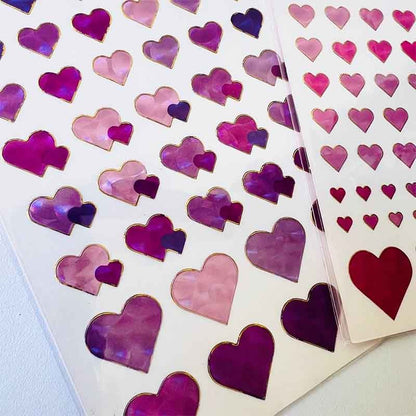 MIX DE STICKERS DE CORAZONES (1UND)