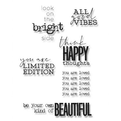 SELLO FRASES EN INGLES BUENAS VIBRAS DE SIZZIX