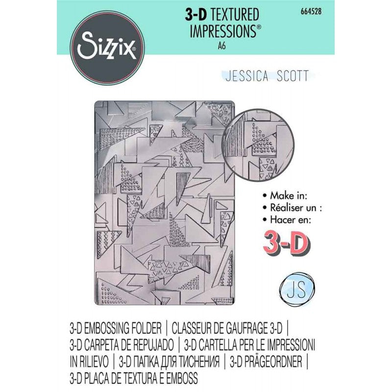 FOLDER DE EMBOSSING 3D TRIANGULOS DE SIZZIX