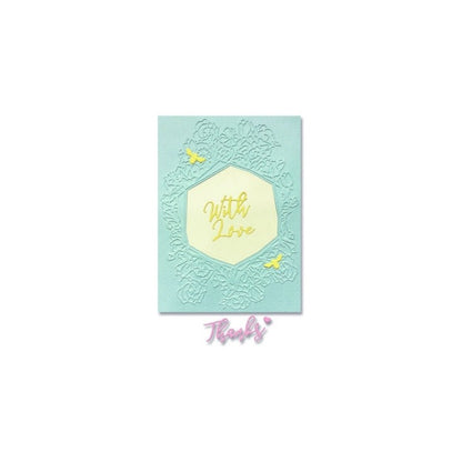TROQUEL Y FOLDER DE EMBOSSING WITH DE LOVE DE SIZZIX