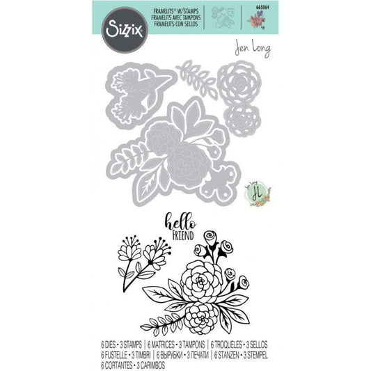 TROQUEL Y SELLO BOUQUET FLORAL SIZZIX