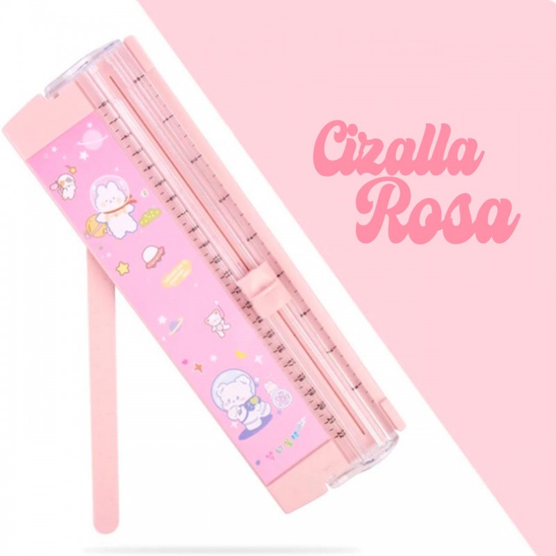 MINI CIZALLA CORTADORA ROSA DE 22CM