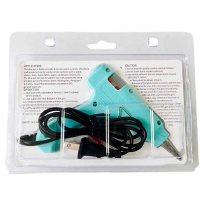 PISTOLA DE SILICONA MENTA CON BOTON DE ENCENDIDO