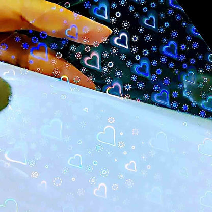 LAMINADO EN FRIO VINILO HOLOGRÁFICO TRANSPARENTE (50 HOJAS)