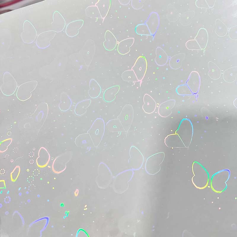 LAMINADO EN FRIO VINILO HOLOGRÁFICO TRANSPARENTE (50 HOJAS)