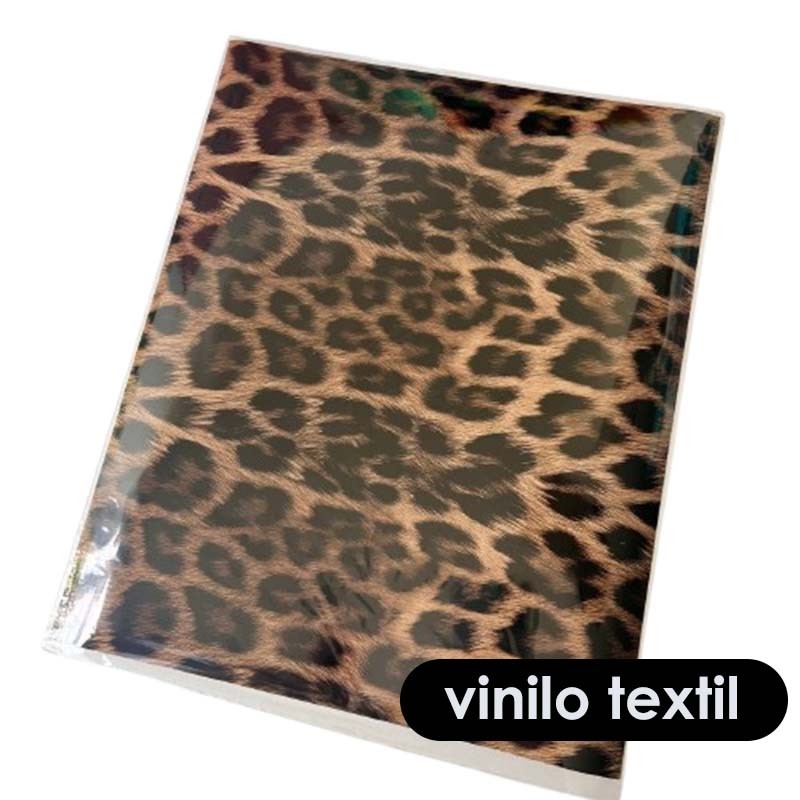 VINILO TEXTIL ANIMAL PRINT LEOPARDO 25cm X 30,5cm (1 PC)