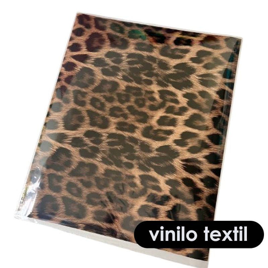 VINILO TEXTIL ANIMAL PRINT LEOPARDO 25cm X 30,5cm (1 PC)