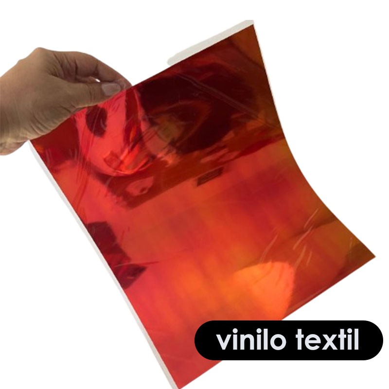 VINILO TEXTIL DURAZNO HOLOGRAFICO 25cm X 30,5cm (1 PC)