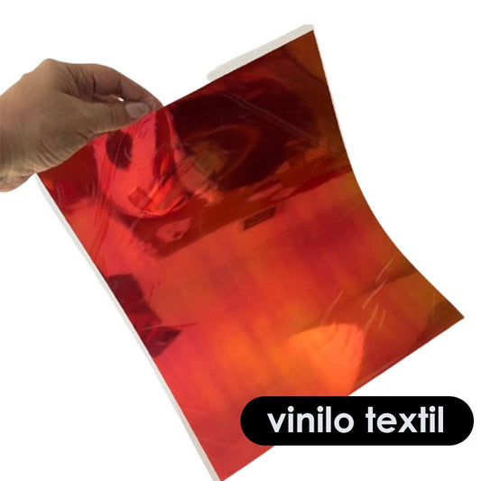 VINILO TEXTIL DURAZNO HOLOGRAFICO 25cm X 30,5cm (1 PC)
