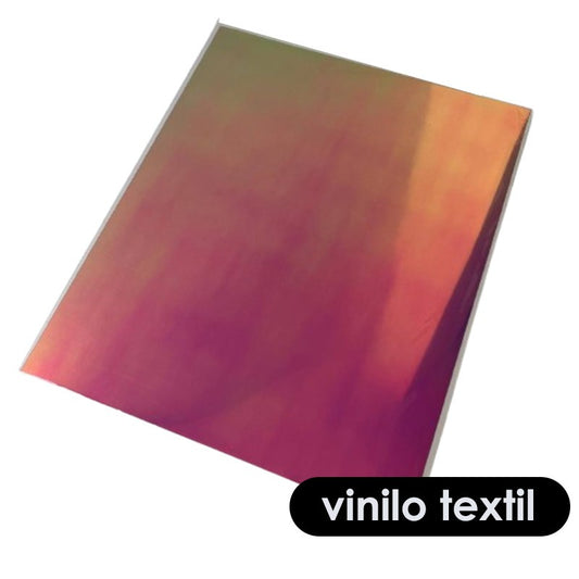VINILO TEXTIL ROSA HOLOGRAFICO 25cm X 30,5cm (1 PC)