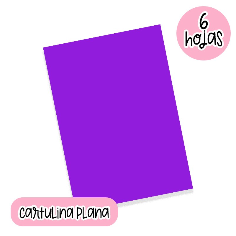 CARTULINA PLANA MORADA (22 X 28 CM) 6 HOJAS