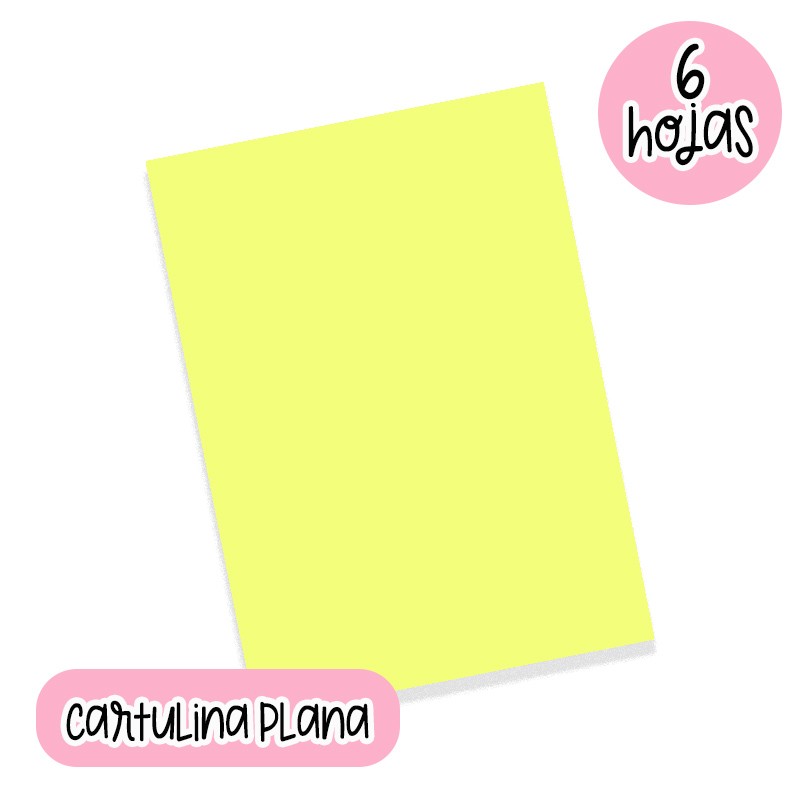 CARTULINA PLANA AMARILLO (22 X 28 CM) 6 HOJAS