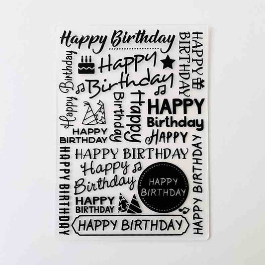 FOLDER DE EMBOSSING CUMPLEAÑOS 12,5cm x 18cm