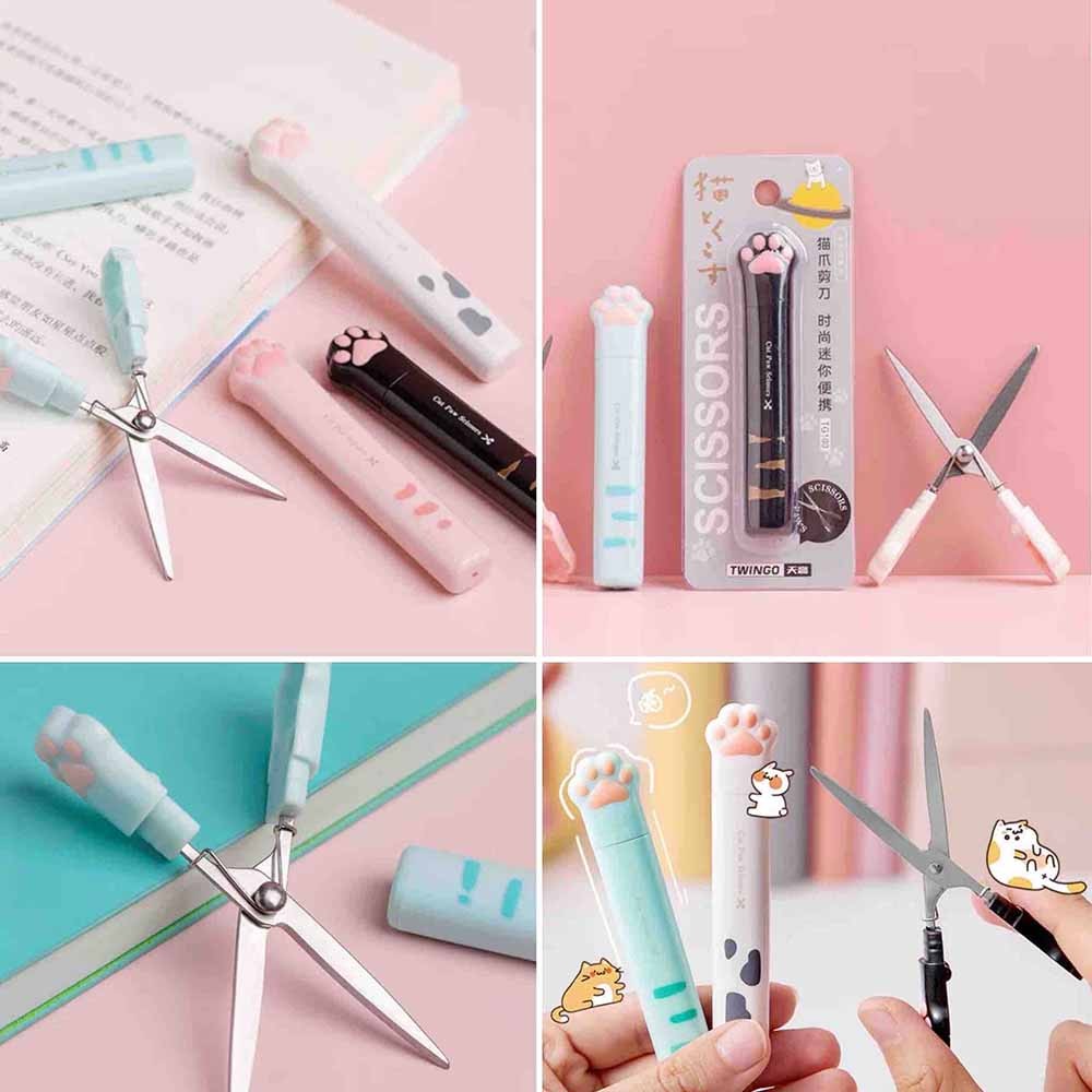 MINI TIJERAS HUELLITA DE GATO BEIGE