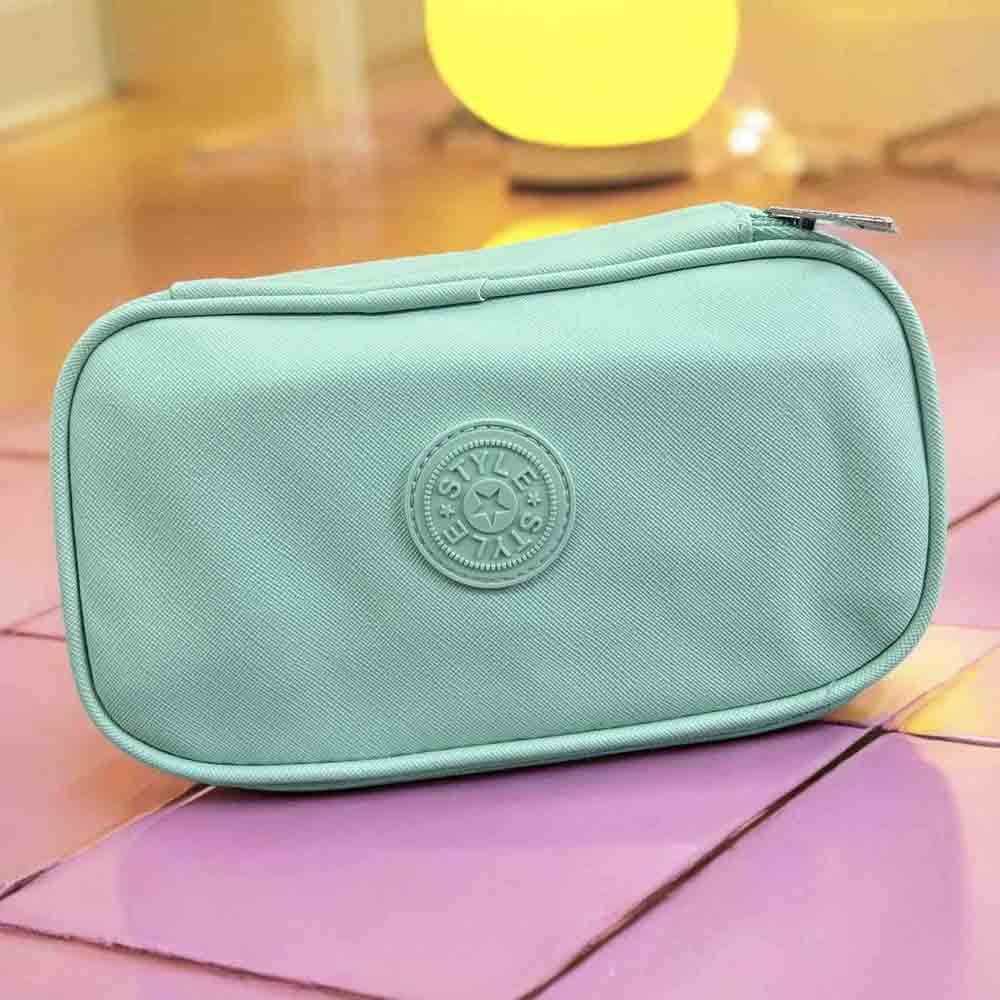 CARTUCHERA GRANDE STYLE COLOR MENTA