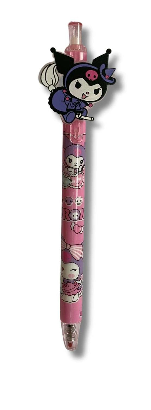 ESFERO RETRACTIL KUROMI ROSA Y MORADO