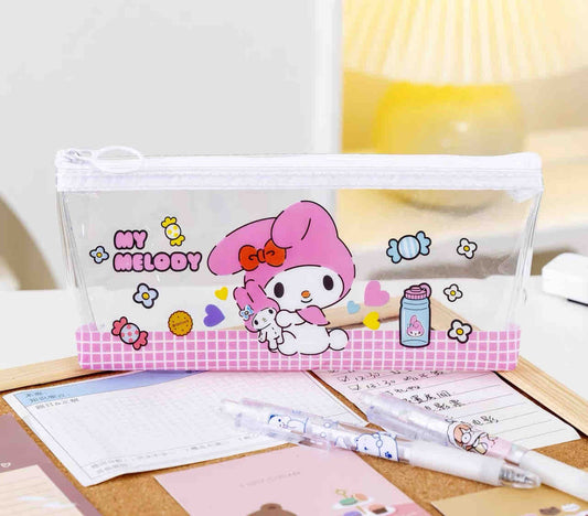 CARTUCHERA PLASTICA MELODY ROSADA