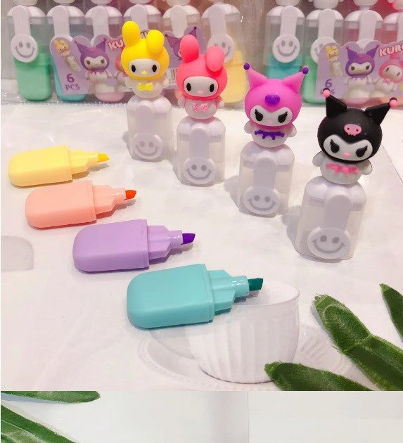 SET DE 6 RESALTADORES KUROMI