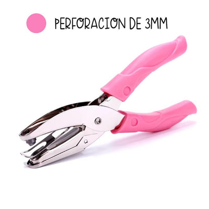PERFORADORA DE ALICATE CIRCULO 3mm ROSA