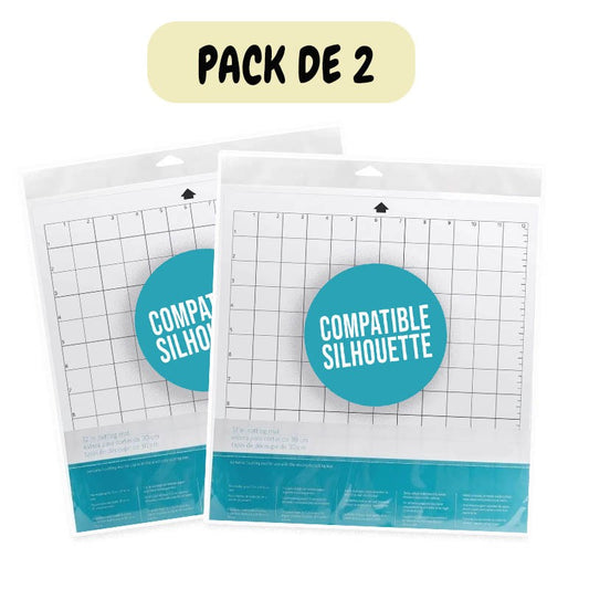 SET 2 MAT DE CORTE 12 X 12 ADHERENCIA ESTANDAR PARA CAMEO