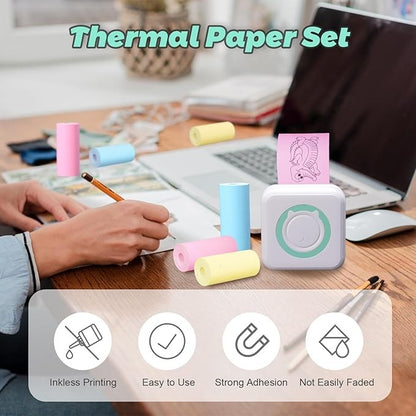 MIX ROLLO DE PAPEL TERMICO ADHESIVO 57MM X 4 UNI