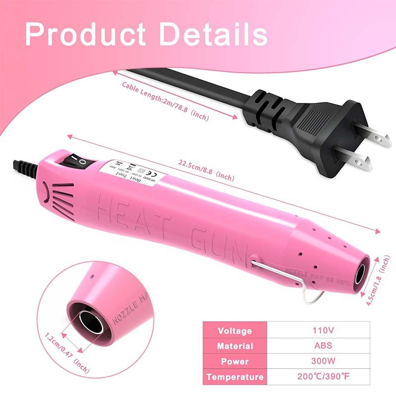 PISTOLA DE CALOR ROSA