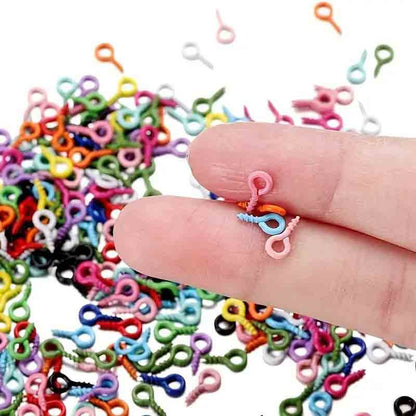 CANCAMO TORNILLO COLORES PARA LLAVEROS O DIJES (100 PCS)