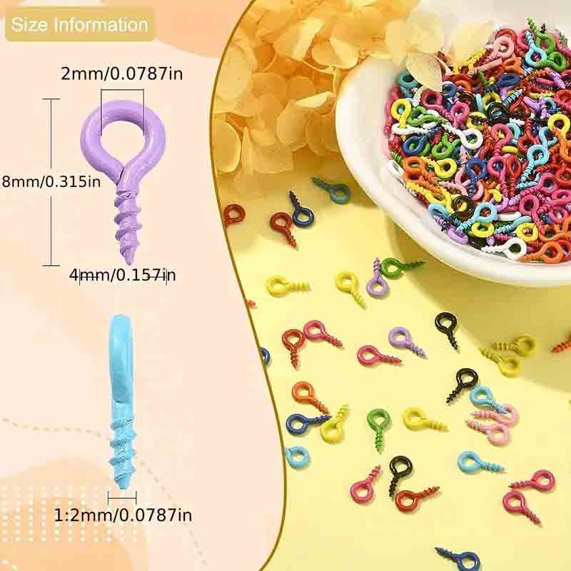 CANCAMO TORNILLO COLORES PARA LLAVEROS O DIJES (100 PCS)