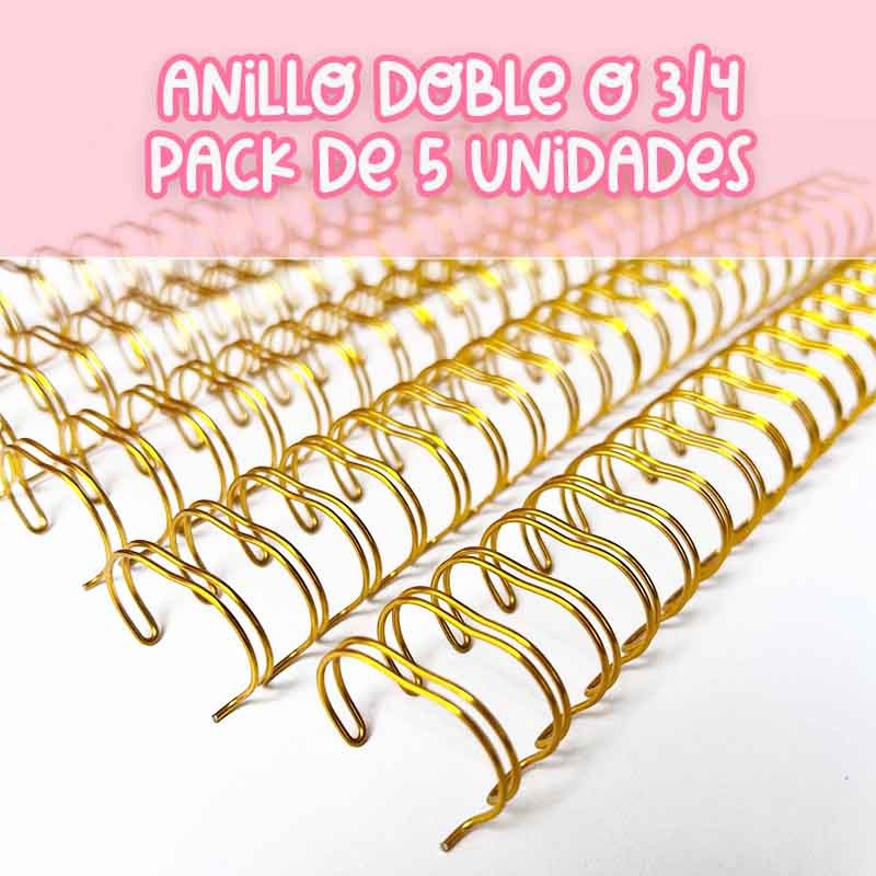 ANILLO METALICO DORADO PARA ARGOLLAR 18MM 3/4 5PCS