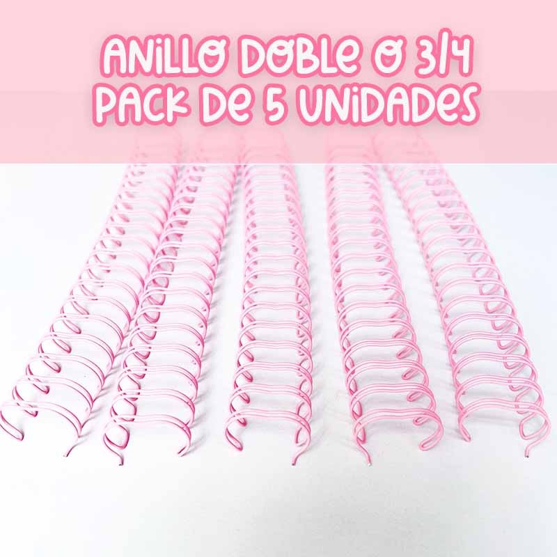 ANILLO METALICO ROSA PARA ARGOLLAR 18MM 3/4 5PCS