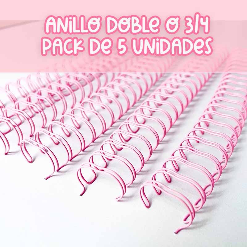ANILLO METALICO ROSA PARA ARGOLLAR 18MM 3/4 5PCS