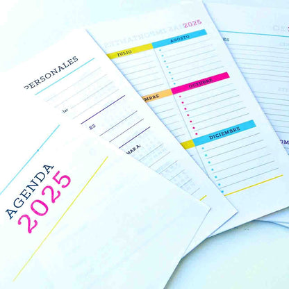 PACK DE HOJAS AGENDA  2025