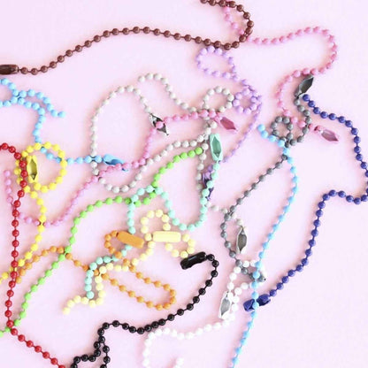 CADENA DE BOLITAS PARA LLAVERO MIX DE COLORES (50 UDS)
