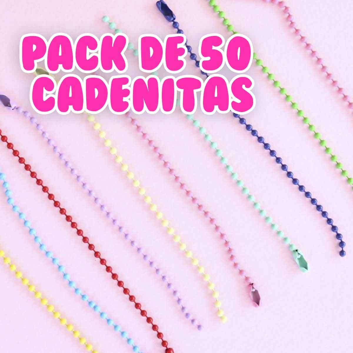 CADENA DE BOLITAS PARA LLAVERO MIX DE COLORES (50 UDS)