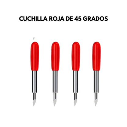 REPUESTO CAMEO CUCHILLA 45 GRADOS ROJA (4 pcs)