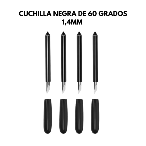REPUESTO CAMEO CUCHILLA CORTE PROFUNDO 60 GRADOS NEGRA (4 pcs)