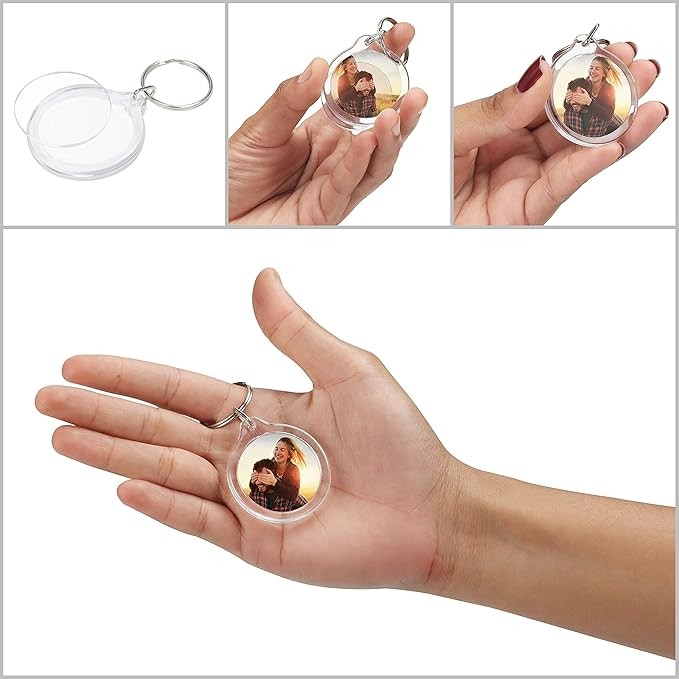 LLAVERO REDONDO EN ACRILICO PARA FOTOS